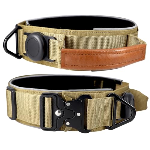Collier AirTag grand chien anti-perte avec boucle métal robuste