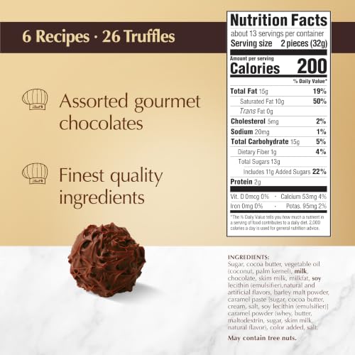 Lindt Gourmet Truffles Assorted Chocolate Candy Gift Box, 14.7 oz. - image 2