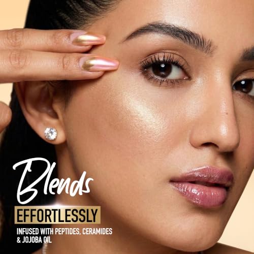 Image of RENEE Yours Truly Strobe Cream for Face | 3 in 1 Highlighter Primer Moisturiser | Glow Cream, Lightweight, Non Sticky | Hydrating Dewy Skin Finish With Peptides | For All Skin Types | Gold - 18g