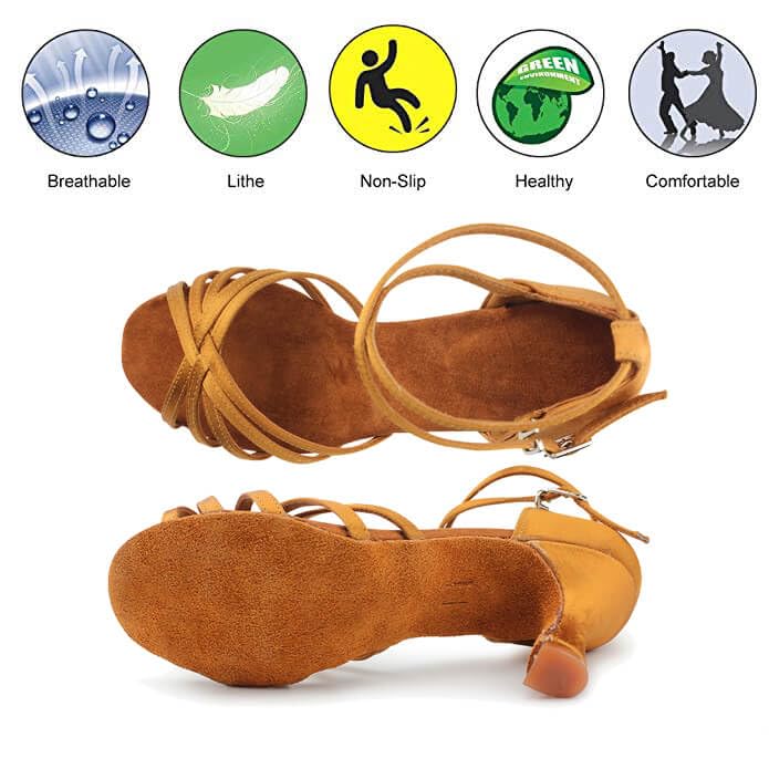 MSMAX Women's Practice Ballroom Dancing Shoes Indoor Performance Latin Dance Shoes for Woman4