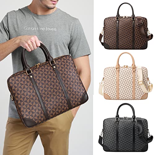 Designer Briefcase 15.6 Laptop Bag,Computer Tote Bag Handbag Shoulder Bag Satchel for Office Business Travel2
