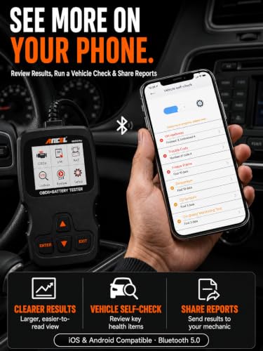 Image of ANCEL AD310 Pro Bluetooth OBD2 Scanner & Battery Tester for Cars