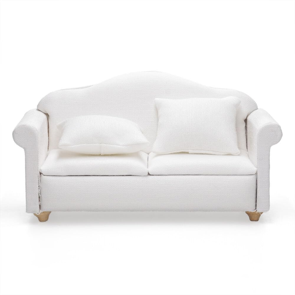 Modèle De Canapé Simulé, Mini Maison De Poupée 1:12, Meubles Miniatures En Bois, Fauteuil En Tissu, Canapé, Maison De Poupée, Décoration Cadeau Pour Enfants (#1