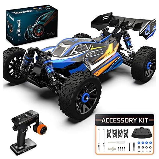 AMORIL 1:14 Fast RC Cars for Adults,Top Speed 70+KMH,Hobby Remote Control Car,4X4 Large Truck Off-Road Racing Buggy,Electric Vehicle Toy Gift for Kids with Oil-Filled Shocks,Upgraded Metal Parts