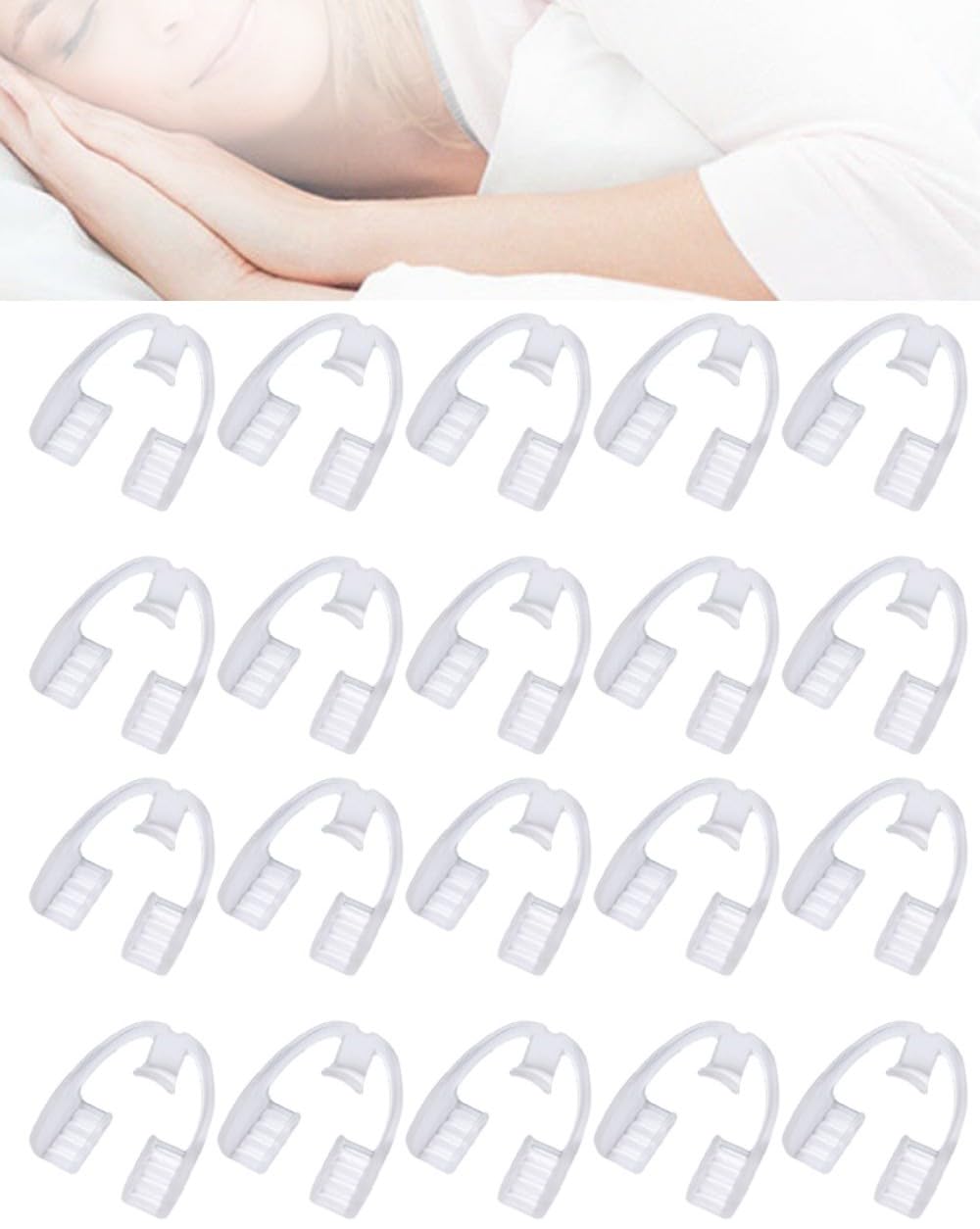 Wokyo 20pcs Night Teeth Guards Protector Sleeping Dental Pads Mouth Guard Oral Protection Bite Guards, Anti-Grinding Braces (Pack of 20)
