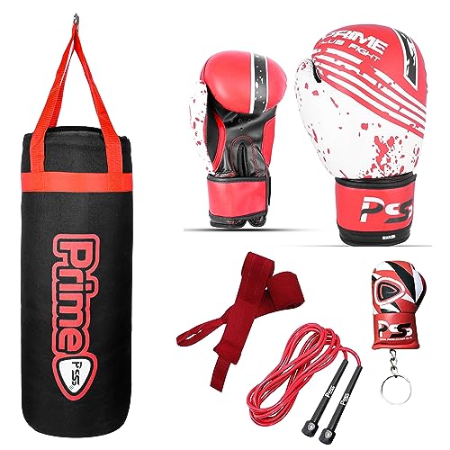 Gants et sac de boxe enfants PSS rouge pour entraînement sécurisé