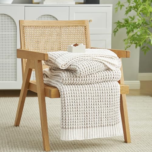 Am&eacute;lie Home Knit Throw Blanket, Soft Chenille Cozy Breathable Pineapple Chunky Decorative Blanket...