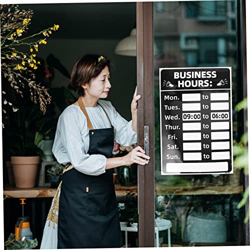 Panneau heures ouverture effaçable en lot de 3 stickers repositionnables - 3