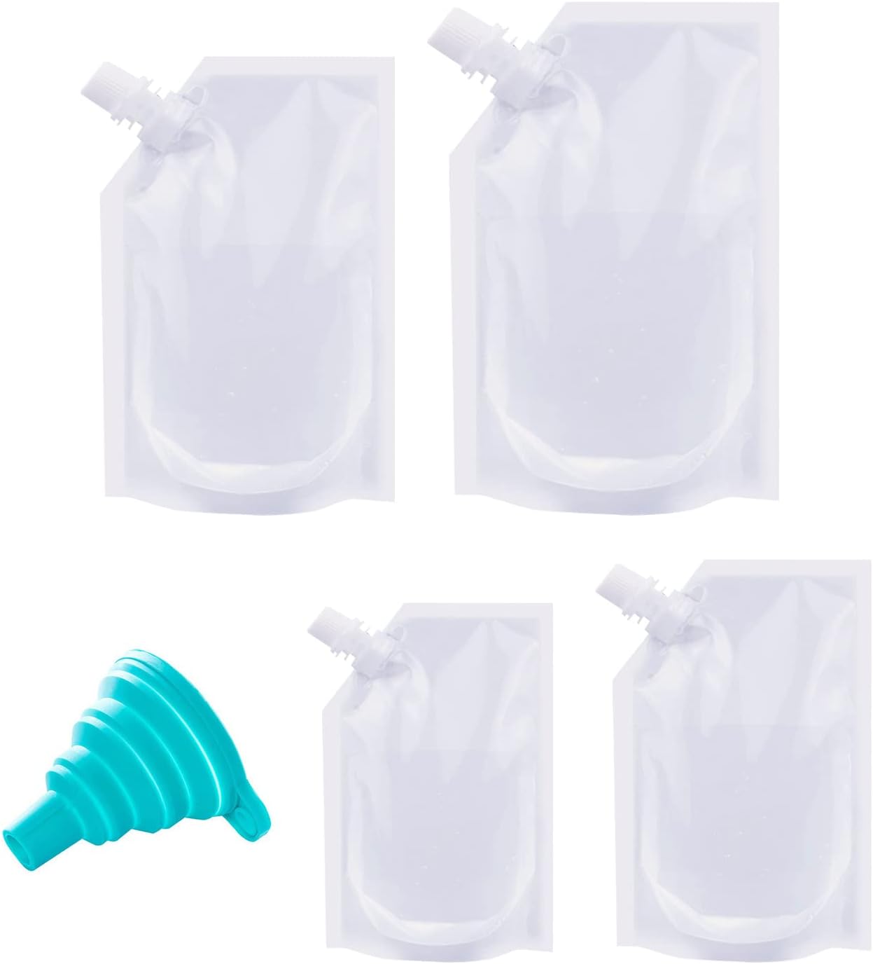 Drink Pouches for Festivals, 20 Pack Juice Pouch Bags Leak Proof with