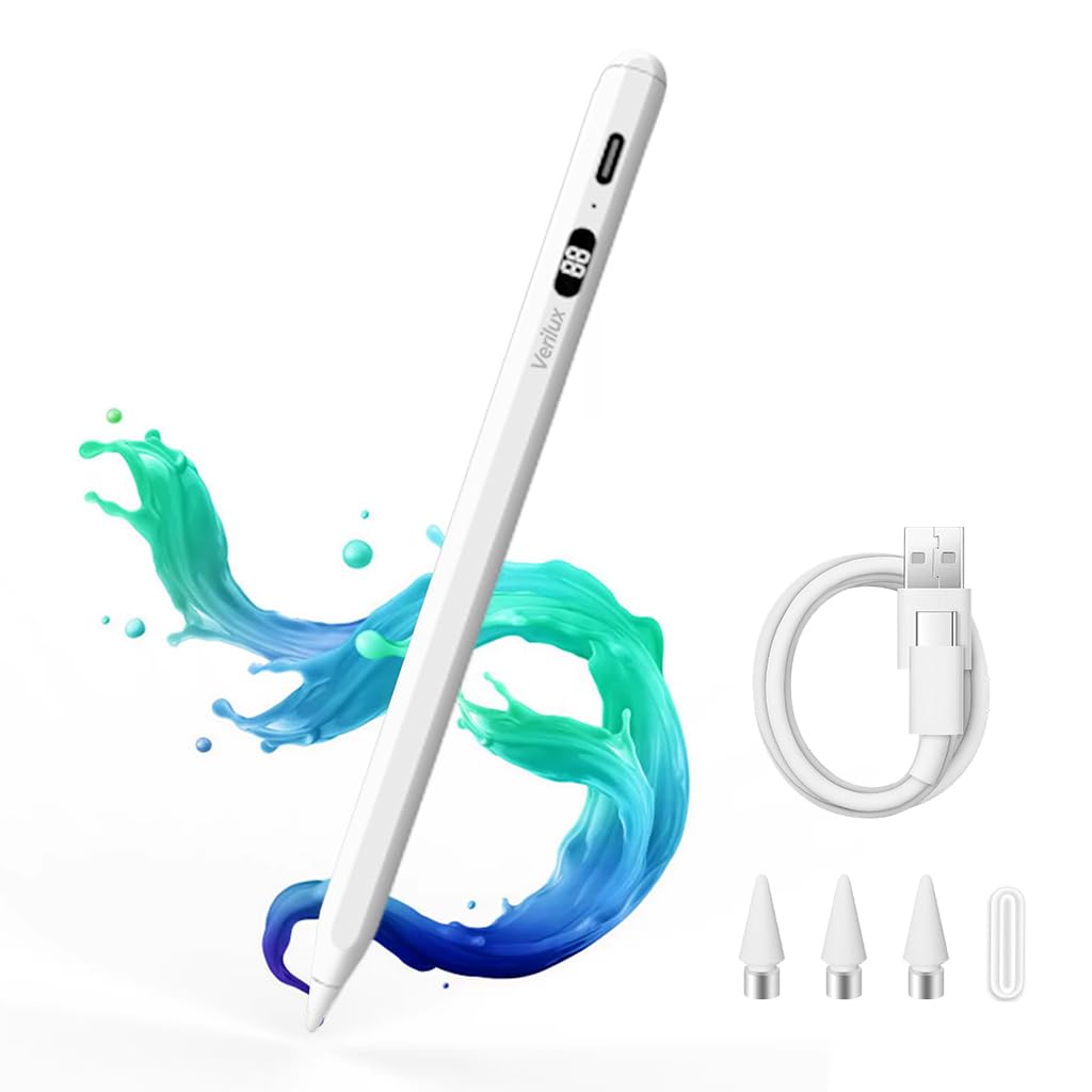 Verilux® Stylus Pen for Android/Tablet, Universal Stylus with Magnetic Universal Stylus for IPad iPhone iOS/Android Xiaomi Other Tablets Ipad Pencil 15 mins Fast Charging with LED Battery Indicators (B0DCK2C13F) Amazon Price History, Amazon Price Tracker