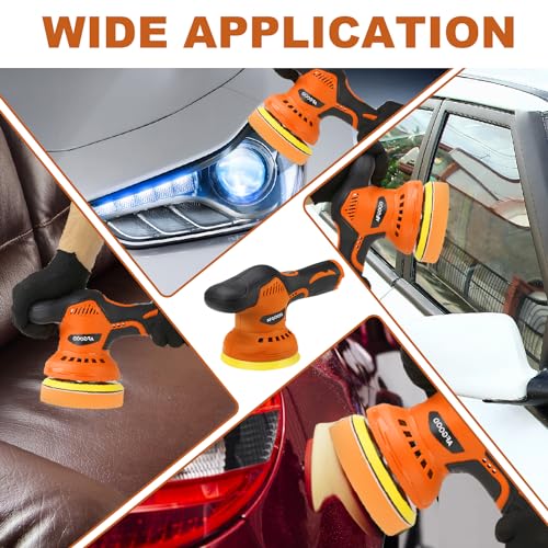 AFGOOD-18PCS-Cordless-Car-Buffer-Polisher5-Inch6-Inch-Portable-Polishing-Waxer-Machine-KitCar-Buffer-Grinder-Kit-for-Car-Detailing-with-2PCS-2000mAh-BatteryBuffing-Polishing-PadsPolishing-Bonne