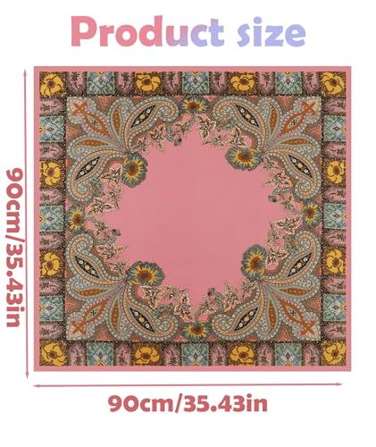 Image of Scarf for Women Stylish, Bandanas for Women Exquisite and Beautiful Head Scarf Silk Scarf Comfy Silk-Feel Beach Headwraps Pillow Cover Gift for Pretty Casual Outings Date Night
