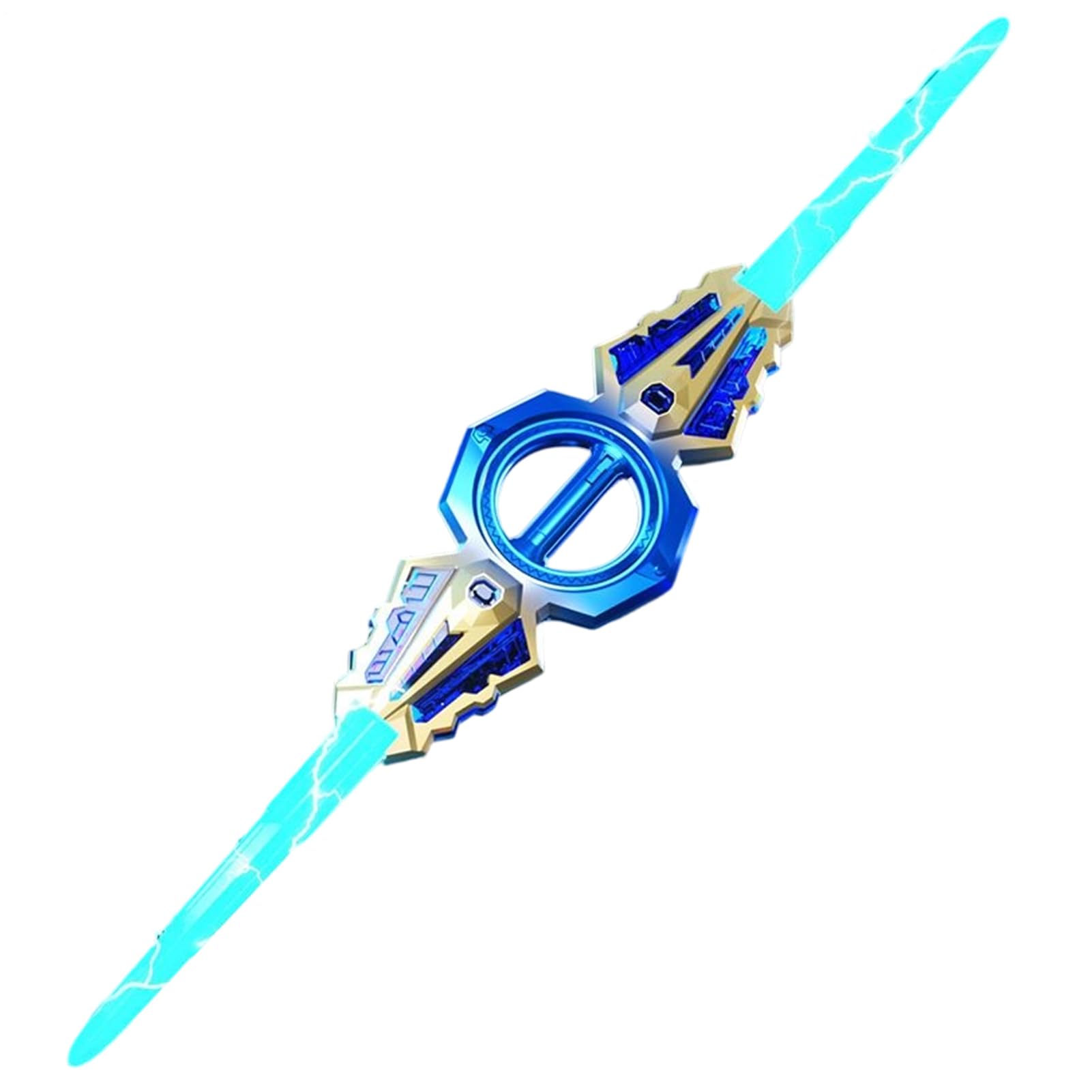 Espada luminosa con efectos de sonido, doble hoja, espada retráctil con 7 arcoíris | recargable USB | Mango giratorio 360° para duelo | Accesorio de Cosplay, y regalo de cumpleaños