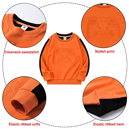 Anotwener Boys Track Suit Toddler Sweatsuit Kids Tracksuit Boys Activewear Jogger Sweat Suits Sets Active Sweatpants And Sweatshirts 2 Piece Outfits 2-8 Years Size 2 3 4 5 6 7 8 Orange Bas-015-4-5T #TOP4