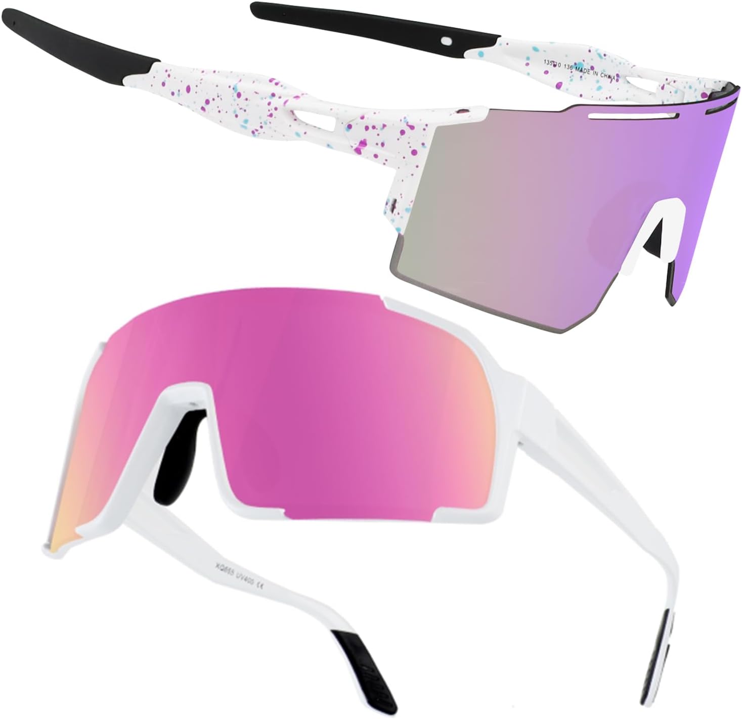 OULAIQI Baseball Sunglasses for Men Women,Sports Cycling Glasses for Running Driving Fishing Volleyball Mountain Bike Sunglasses with UV Protection