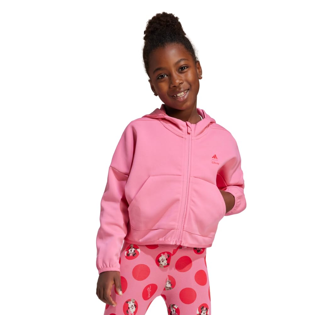 adidas Girls' Disney Minnie Mouse Track Top, Pink Fusion/Multicolor/Pure Ruby