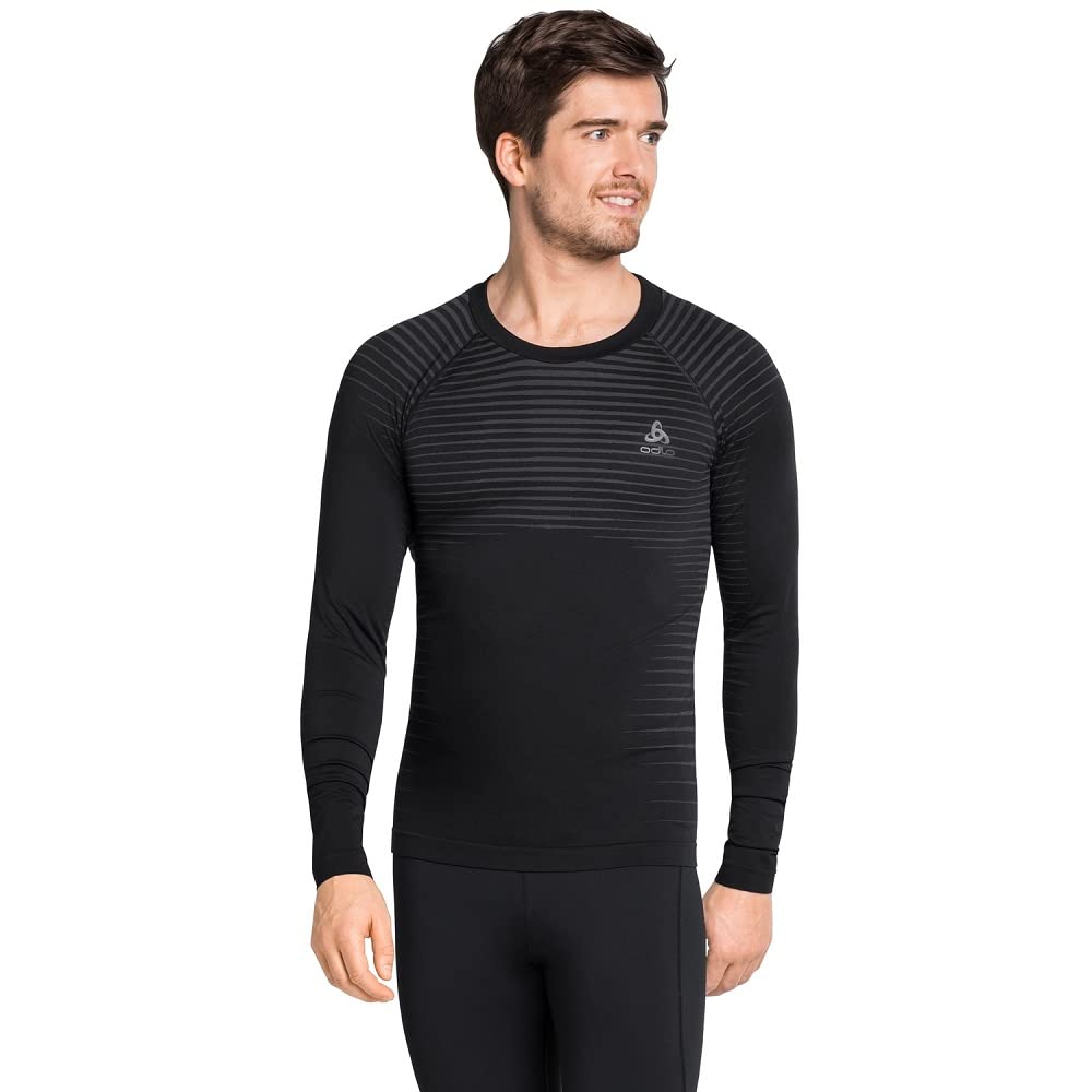 Odlo Uomo Maglietta Funzionale a Maniche Lunghe Performance Light