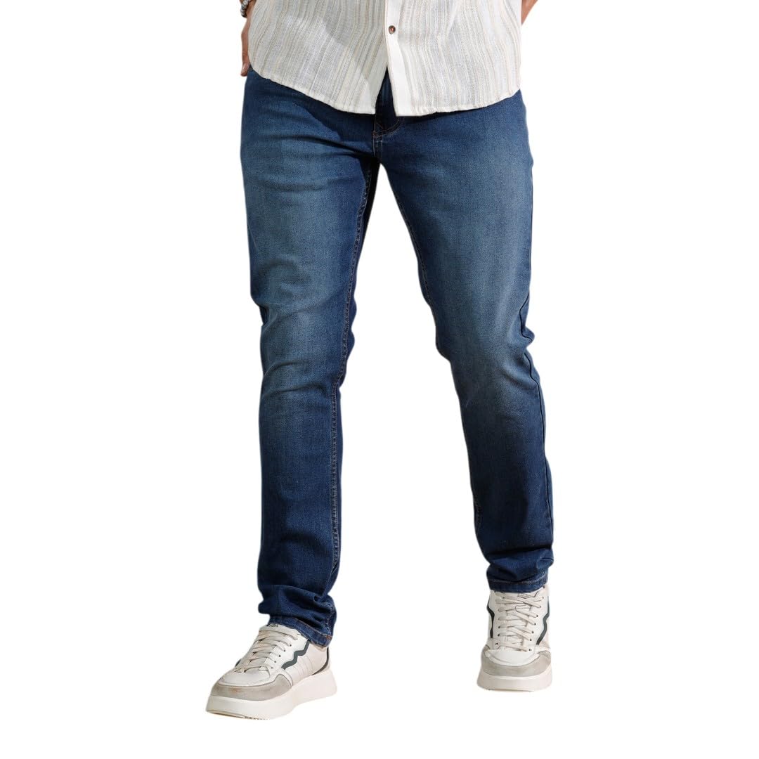 wrogn Men's Cotton Blend Jeans | Slim Fit-picture-25