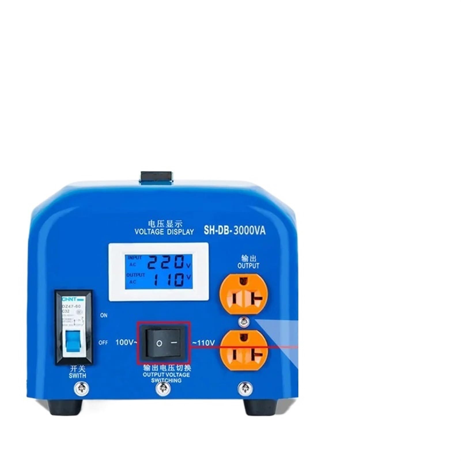 JJHQOKYNA Industrial Grade 220v to 110v100v/110V to 220V Power Supply Voltage Converter high 3000W(110V turn 220V)