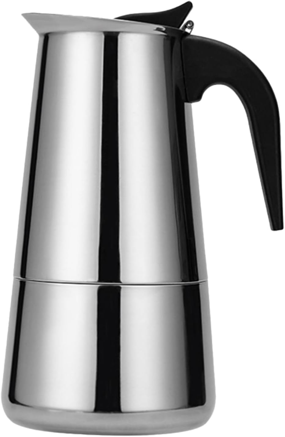 Ciieeo Stainless Pot Lid Portable Stovetop Espresso Maker 1L Capacity Suitable for Home and Travel Easy Brew Coffee Maker