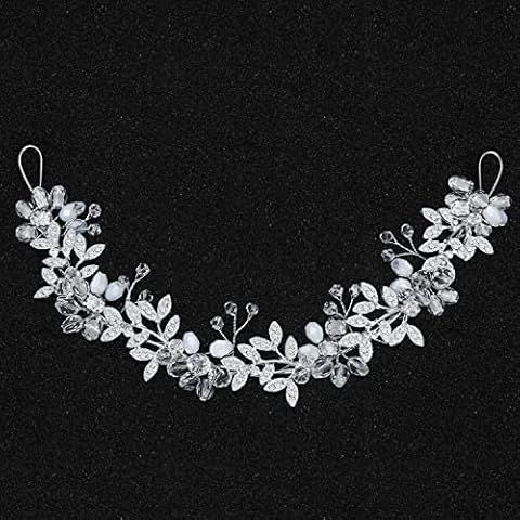 Espeedy Tocado de Novia con Cristal de Cadena Suave Cover