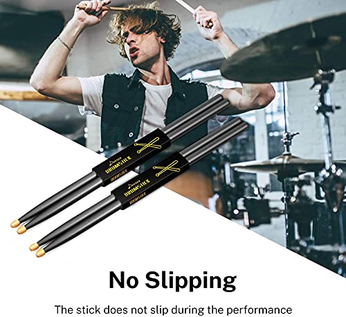 Donner 5A Drumsticks Schwarz Klassisches Ahorn Holz 2 Paar mit Tasche - Image 8