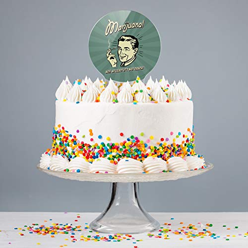 Acrylic Marijuana Hey, At Least It's Not Crack Funny Humor Retro Cake Topper Party Decoration for Wedding Anniversary Birthday Graduation 4 Acrylic Marijuana Hey, At Least It's Not Crack Funny Humor Retro Cake Topper Party Decoration for Wedding Anniversary Birthday Graduation - Image 5