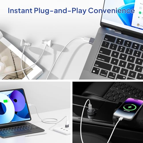 Image of Elebase for Samsung Galaxy Z Flip 7 Adapter,USB to USB C Adaptor 4Pack,Type C Female to A Male Cable Converter for Z Fold Flip 7 6 5,A55 A54 A53 A52,Tab S10 S9 S8 A9 A8 Lite,Watch Ultra Classic Active