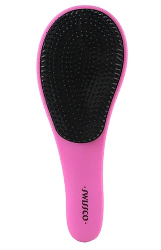 Swissco Cepillo desenredante suave al tacto para cabello natural, rizado, húmedo o seco (rosa)