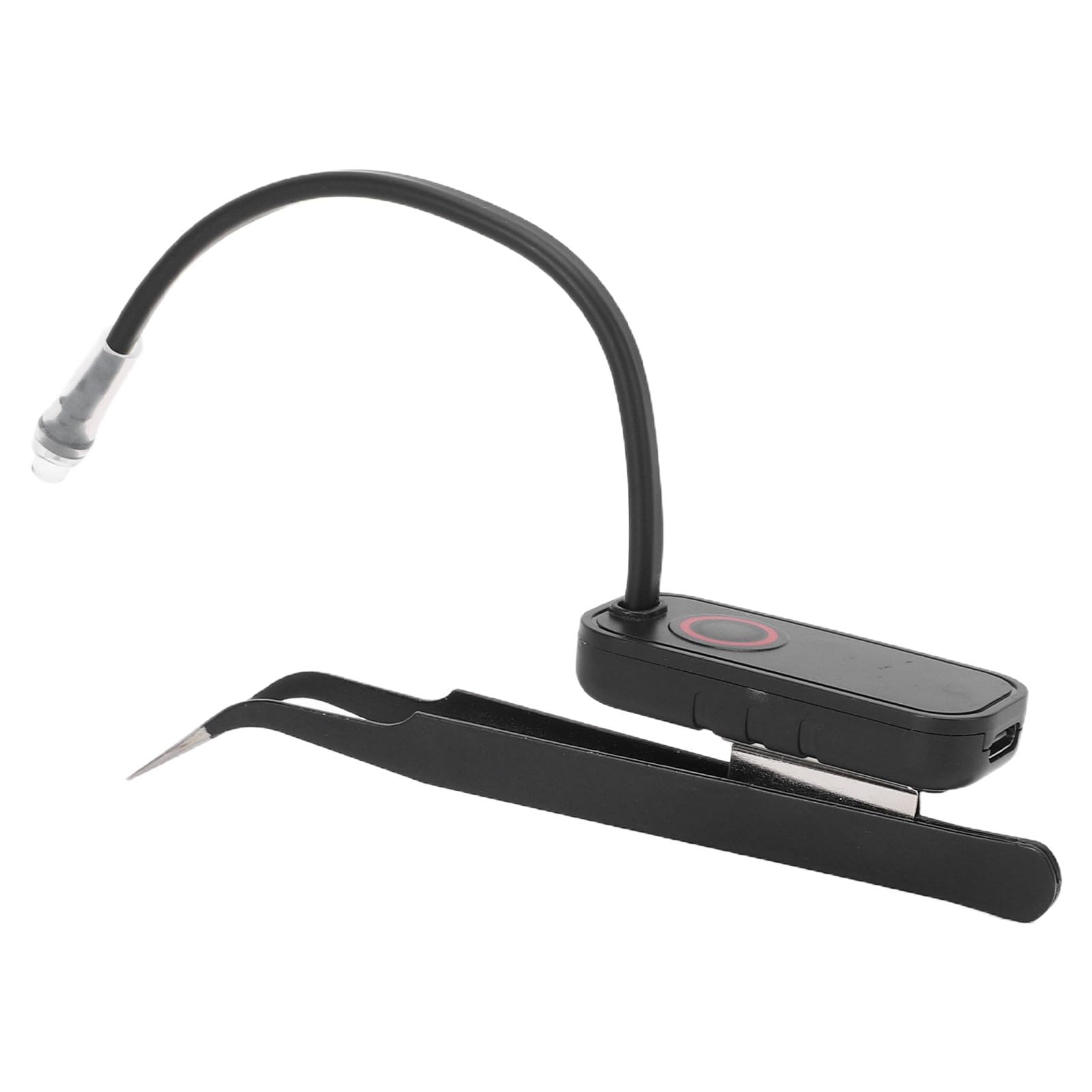 Fabater Pinzetta con Luce LED, Pinzetta per Innesto Ciglia, Luci per Estensione Ciglia per Sopracciglio, Salone di Bellezza, Trucco