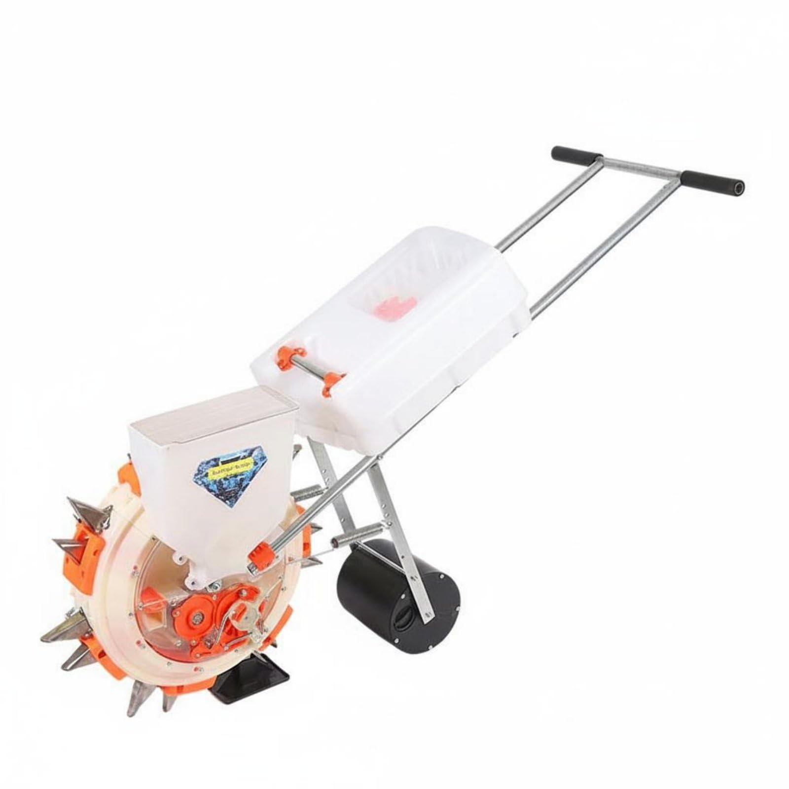 Seminatrice Manuale Portatile Seminatrice Spandiconcime Piantatore Distributore Profondità E Quantità Regolabili con Serbatoio Ampio per Meno, L 23CM, 7-Ugelli
