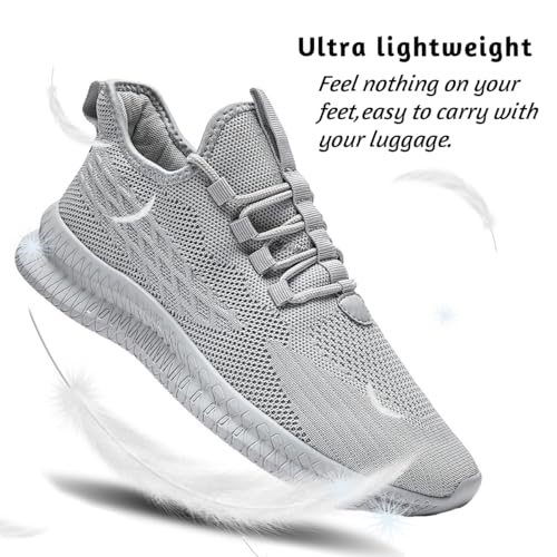 Image of DLWKIPV Running Shoes for Men Casual Slip on Tennis Walking Sneakers Lightweight Breathable Mesh Fashion Gym Athletic Sports Workout Non Slip Trainers