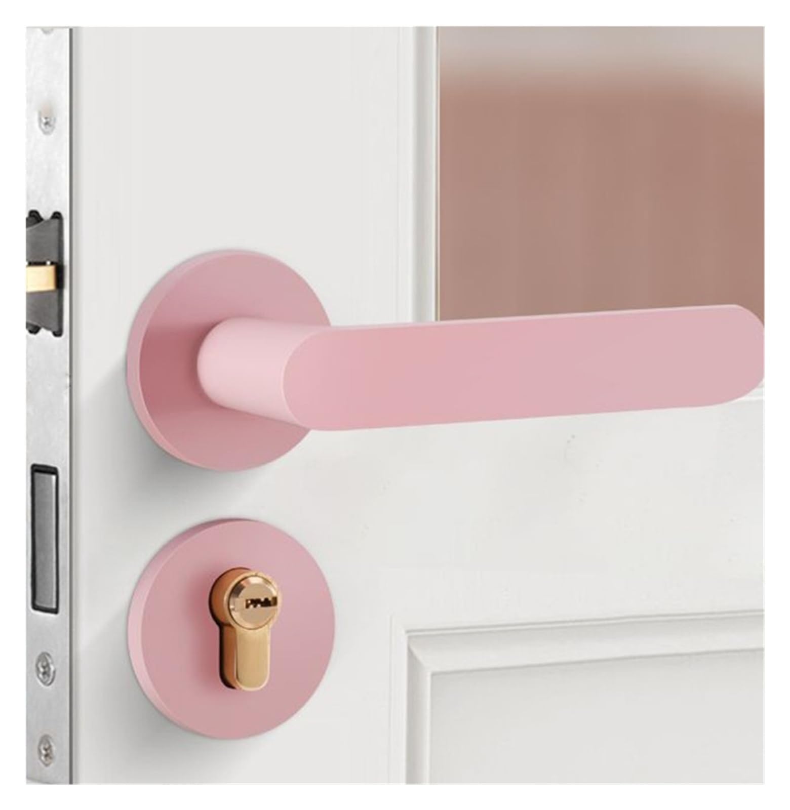BSAXITHZB Color Silent Split Door Lock Mechanical(Pink)
