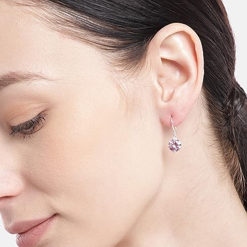 Image of ZAVYA 925 Sterling Silver CZ Drop Silver Plating Drop Earrings | Gift for Women and Girls | With Certificate of Authenticity and 925 Hallmark