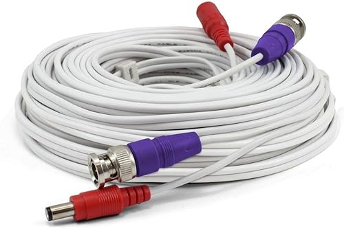 Swann outdoor 50ft Security Extension Cable with BNC Connectors and Fire Rated UL Rating for DVR Security Cameras and Systems, 4k