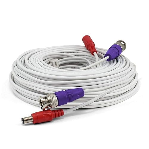 Swann Cable de extensión de seguridad de 50 pies con conectores BNC y clasificación UL nominal para cámaras y sistemas de seguridad DVR