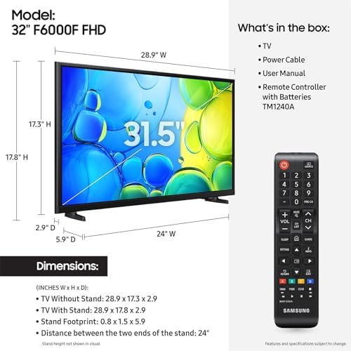 Samsung UN32F6000FFXZA 32 Inch FHD Smart TV with Mega Contrast with a 2 Year Amber Protection Plan (2025) - 2