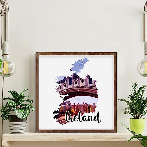 Art décor pour maison Irlande panneau en bois cadeau idéal