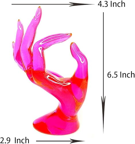 Vista 3 de Tescogo Soporte de exhibición de joyería Pulsera Anillo Reloj Soporte (Rosa)