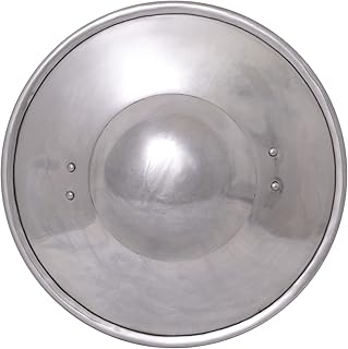 Ulfberth Einfacher Buckler, ca. 23/30/38 cm, 2mm Stahl schaukampftauglicher Schild