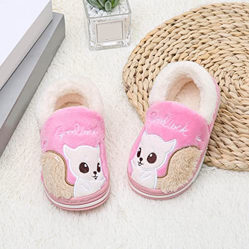 Girls House Slippers Size 8 Childrens Girl Cotton Slippers Cute Squirrel Cartoon Girls Size 9 Summer Sandals2