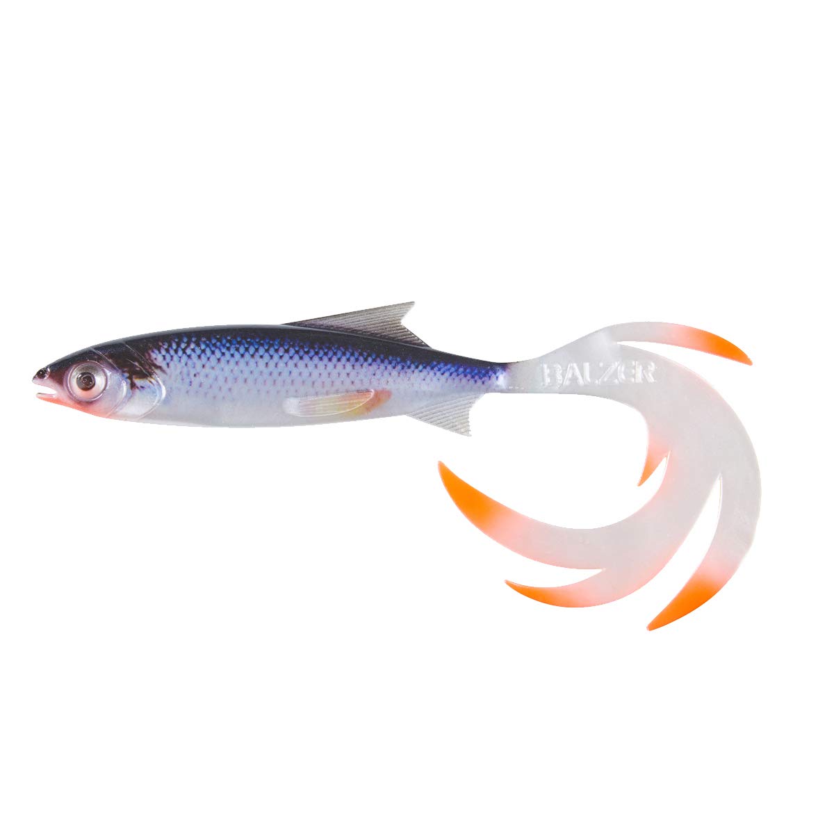 Hamecon Peche Leurre Souple Balzer Shirasu Reptile Shad 7 Cm - Pour Brochet, Sandre, Perche - Réfléchissant UV