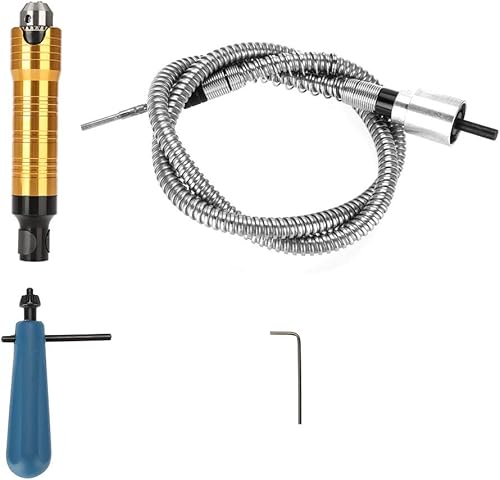 Herramienta de amoladora de taladro eléctrico, mango de portabrocas de 0.020-0.256 in, adaptador flexible de eje flexible de 0.236 in, accesorio