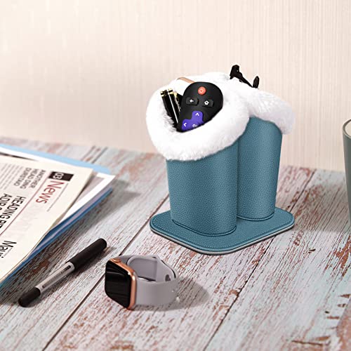 Image of FINTIE Plush Lined Double Eyeglasses Holder with Magnetic Base, Glasses Stand Case Organizer for Desk, Nightstand, Office
