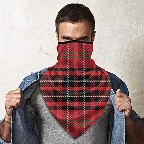 Preisvergleich Produktbild best pillow Scottish Tartan Red Beauty Fashion Bedrucktes Multifunktionstuch mit ausgefallenem Hochwertige Sturmhaube als Wärm- und Schutztuch - Halstuch, Face Shield, Gesichtsmaske