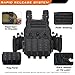 JOMAILIEEL Tactical Plate Carrier Vest - Quick Release in 1000D Nylon,Features 3D Mesh Lining,4 Mag Panels and Reinforced Shoulders for Airsoft Outdoor Use