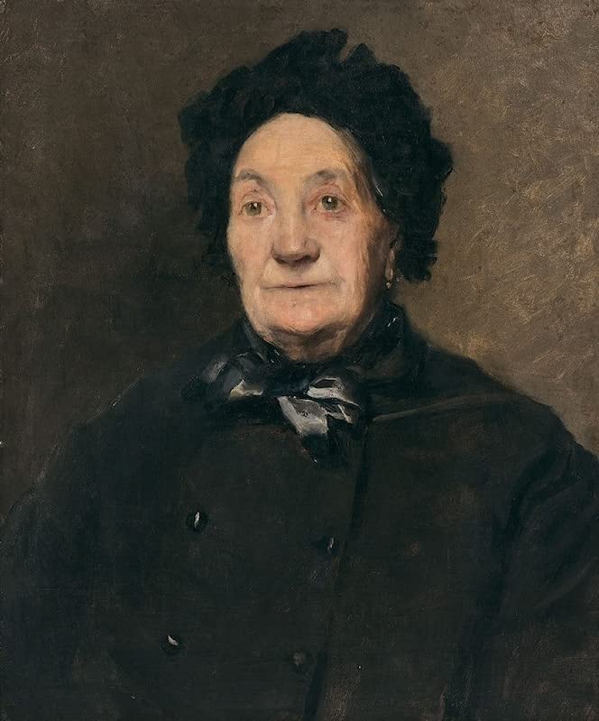Toile Femme Agée au Noeud Emile Friant affiche decoration pour habiller un grand mur vide 60x90