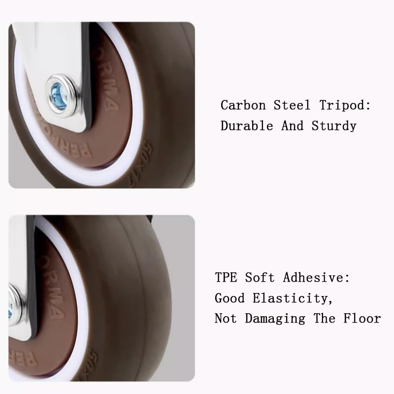 Roulettes de bureau à tige filetée kit 4 pièces pour meuble et lit