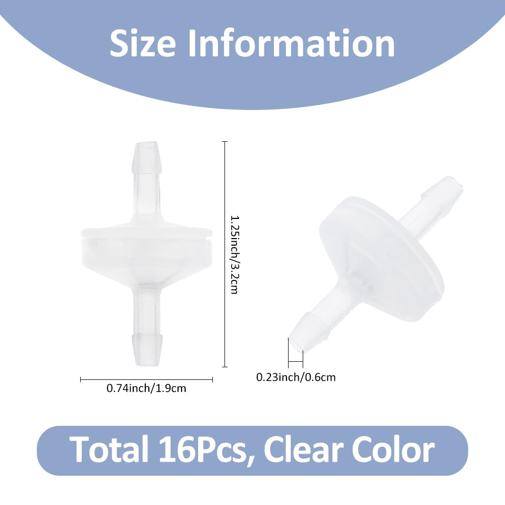 SUPERFINDINGS 10 Pack Plastic Aquarium Fish Tank Check Valve, 1/10