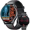 Smartwatch Herren mit EKG+𝐇𝐑𝐕 Blutdruck 𝐁𝐥𝐮𝐭𝐳𝐮𝐜𝐤𝐞𝐫: Smart Watch Uhr 1,43" Rund AMOLED Lederarmband Armbanduhr Wasserdicht Herzfrequenz Schrittzähler Telefonfunktion Fitnessuhr Android iOS
